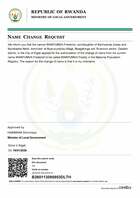 Itangazo ryo guhindura izina