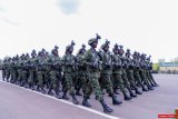Colourful military parade by Rwanda Defence Force, 1029 Officer Cadets Pass Out