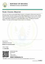 Itangazo ryo guhindura izina