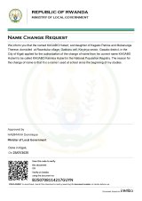 Name change request